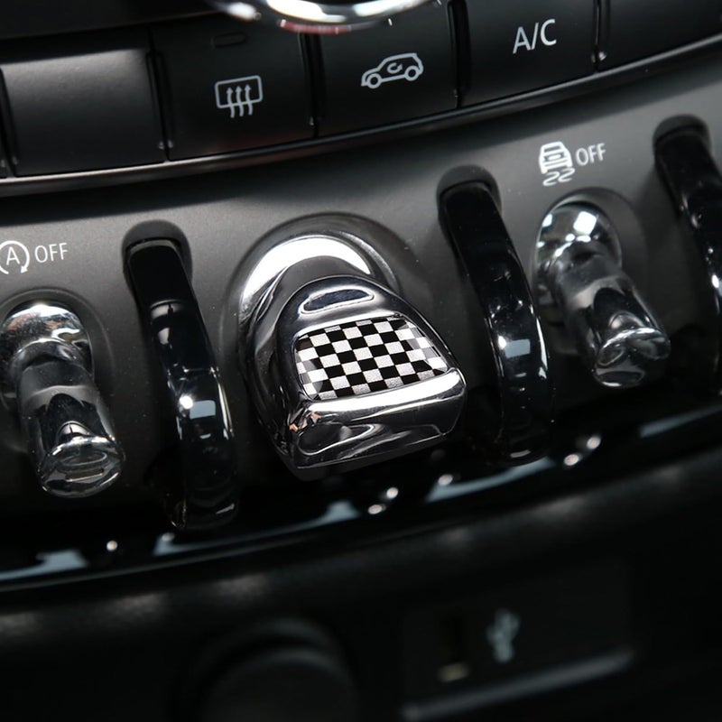 TOMALL Push Start Button Cover Compatible with Mini Cooper F56 F55 F57 F54 F60 Car Engine Start Button Cover Engine Start Stop Button Cover Push Start Stop Ignition Ring Cap for Car Accessories(Plaid) - Image 5
